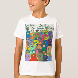 Multikulturelle 1 Welt, 1 Familie, 1 Herzt-shirt T-Shirt
