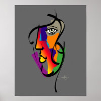 Multikulturelle Frau auf Grau