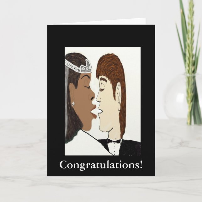 Multikulturelle Hochzeit Karte (Vorderseite)