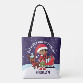 Multikulturelle Junge Personalisierte Weihnachtsfe Tasche
