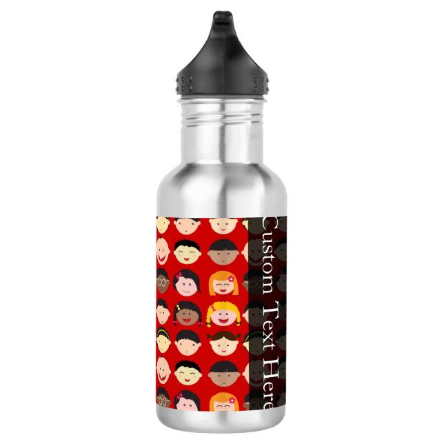 Multikulturelle Kinder Edelstahlflasche (Rechts)