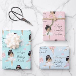 Multikulturelle Verpackungsblätter für Ballerina Geschenkpapier Set