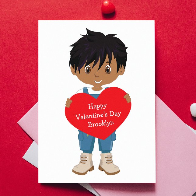 Multikultureller Valentinstag für Jungen Karte (Von Creator hochgeladen)