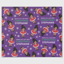 Multikultureller Weihnachtsmann Geschenkpapier