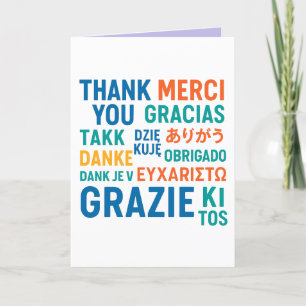 🌍 "Multilingual Dankbarkeit" Karte