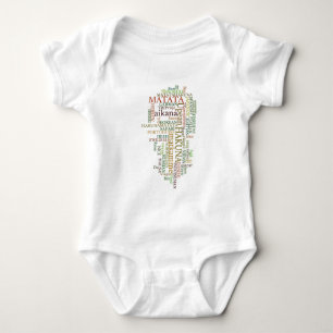 Multilingual Hakuna Matata Global Word Cloud Art Baby Strampler