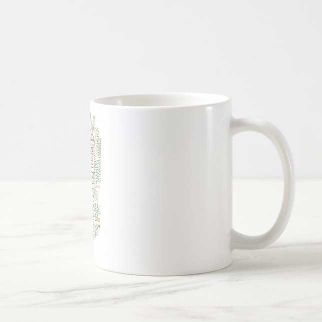 Multilingual Hakuna Matata Global Word Cloud Art Kaffeetasse (Rechts)