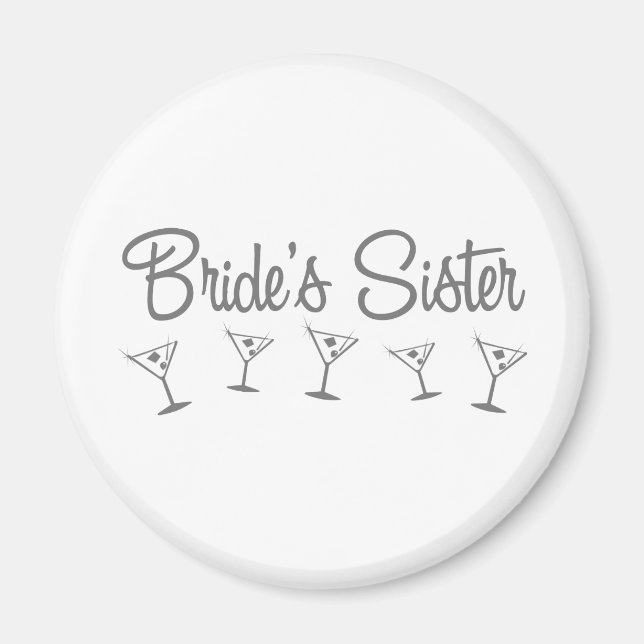 MultiMartini-BridesSister-grau Magnet (Vorne)