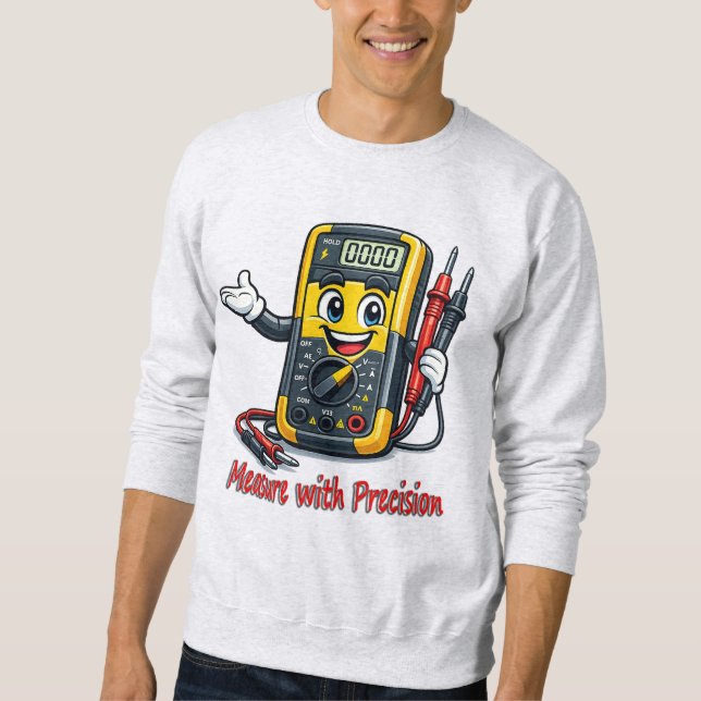 Multimeter Cartoon Maßnehmen Mit Präzision Sweatsh Sweatshirt (Vorderseite)