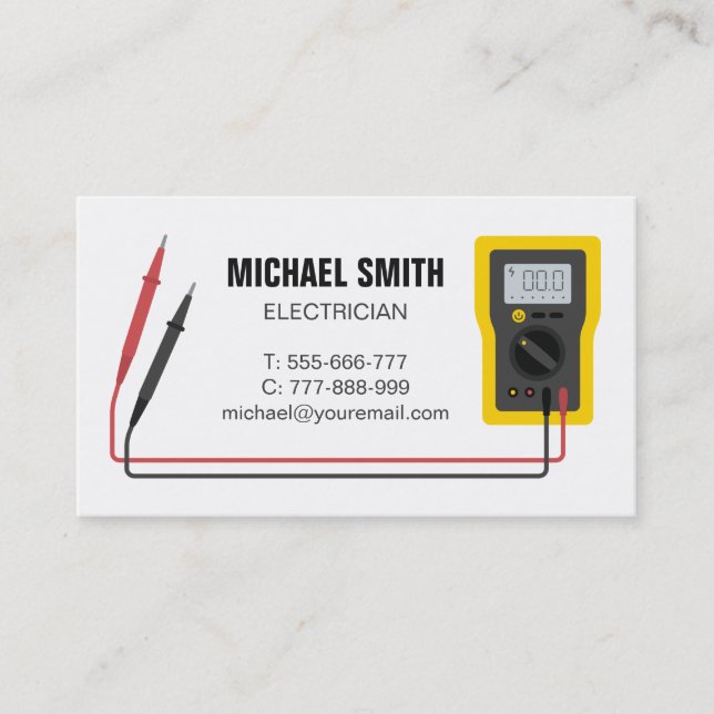 Multimeter Electrical Business Card Visitenkarte (Vorderseite)
