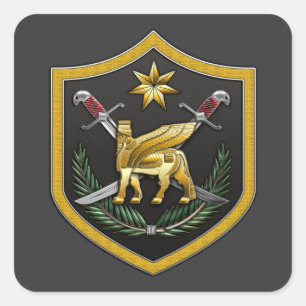 Multinationale Truppe - Irak Quadratischer Aufkleber