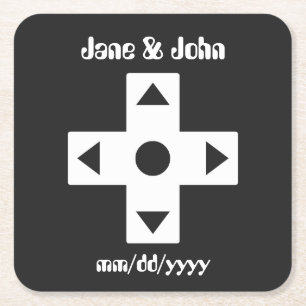 Multiplayer-Modus im Black Paper-Untersetzer Rechteckiger Pappuntersetzer