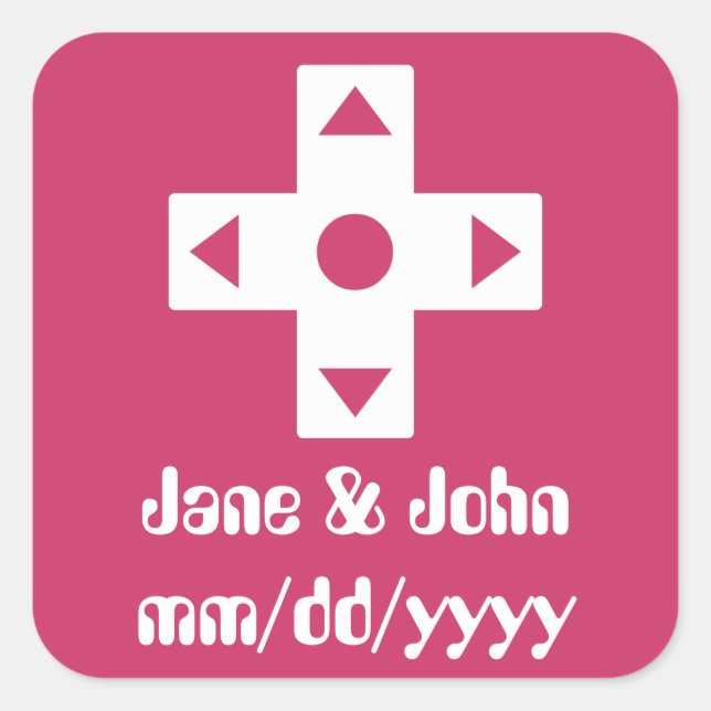 Multiplayer-Modus im Himbeersticker Quadratischer Aufkleber (Vorderseite)