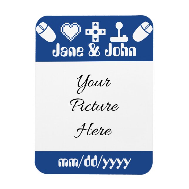 Multiplayer-Modus in Blau Save-the-Date-Magnet Magnet (Vertikal)