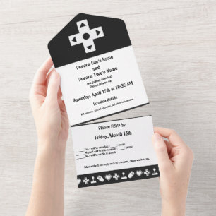 Multiplayer-Modus in Schwarz All In One Einladung