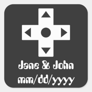 Multiplayer-Modus in Schwarz-Sticker Quadratischer Aufkleber