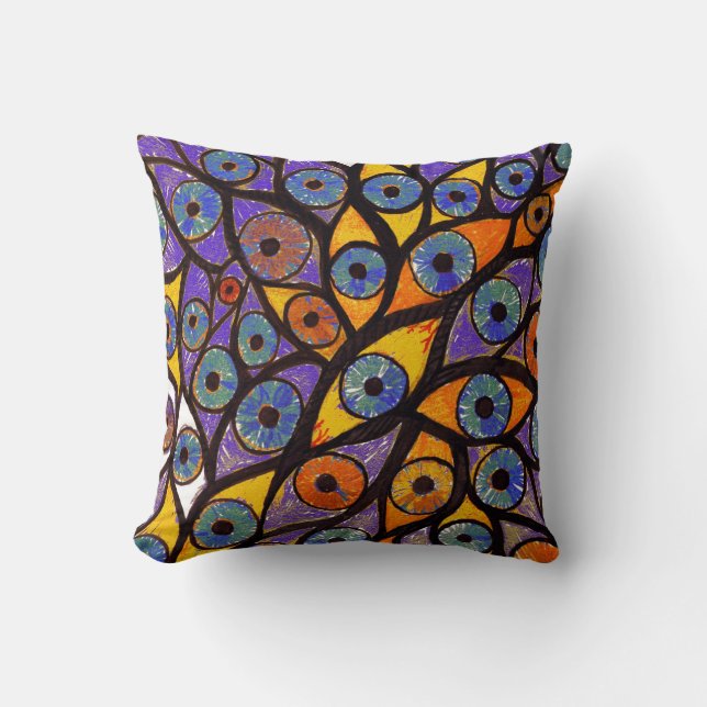 Multiple Eyes von Alexandra Cook Kissen (Vorderseite)