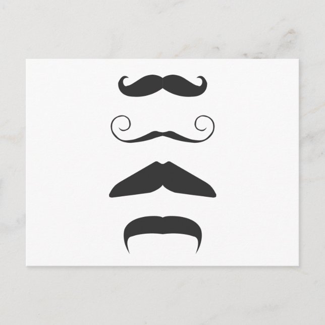 Multiple Mustache Postkarte (Vorderseite)