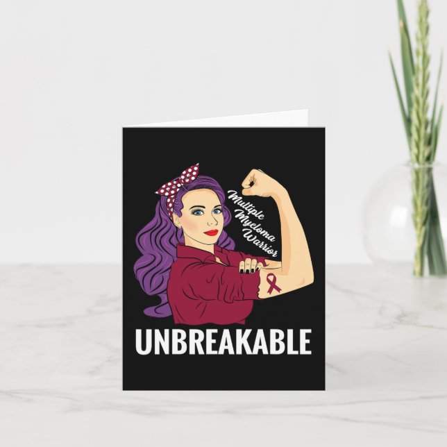 Multiple Myelom Awareness Bloor Cancer Warrior G Karte (Vorderseite)