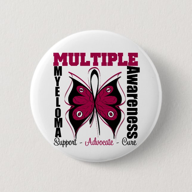Multiple Myelom Awareness Butterfly Button (Vorderseite)