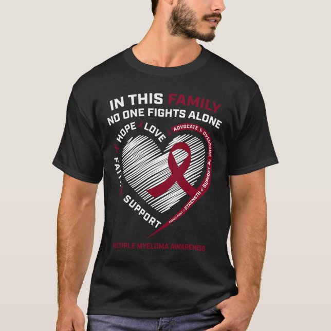 Multiple Myelom Awareness Sister Vater Blutanzunge T-Shirt (Vorderseite)