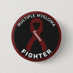 Multiple Myelom Fighting Ribbon Black Button