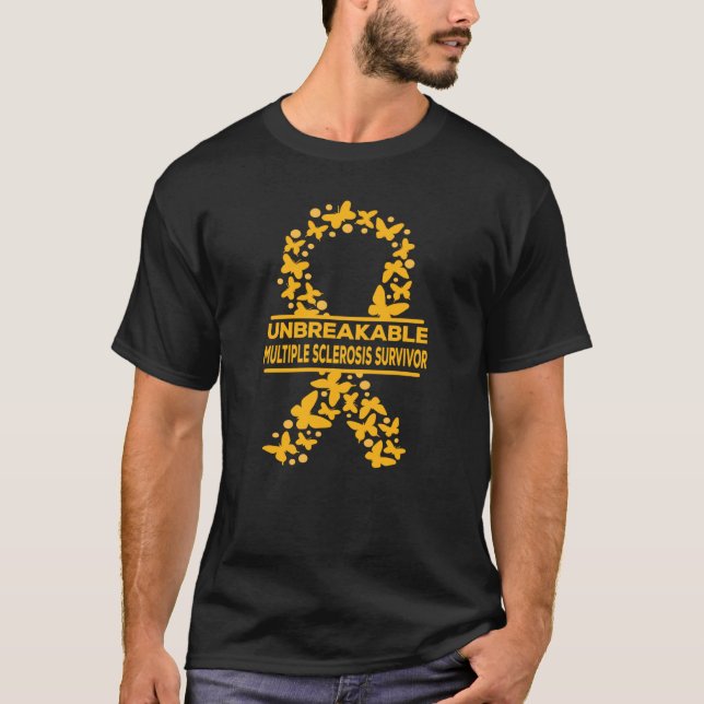 Multiple Sclerosis Awareness Unbreakable MS Surviv T-Shirt (Vorderseite)