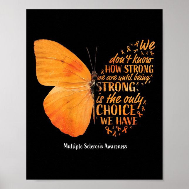 Multiple Sclerosis Awareness Women Mom Cute Butter Poster (Vorne)
