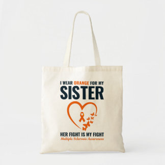 Multiple Sclerosis Orange Ribbon Support Sister Tragetasche