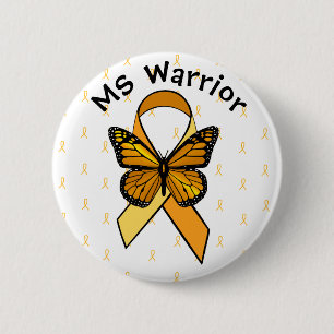 Multiple Sklerose Awareness Butterfly Button