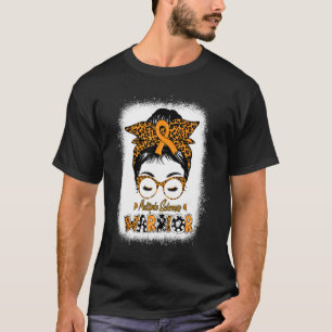 Multiple Sklerose Awareness MS Warrior Messy Bun T-Shirt