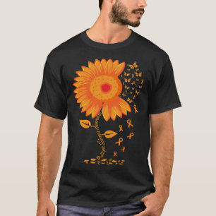 Multiple Sklerose Awareness Ribbon Blume MS Hinter T-Shirt