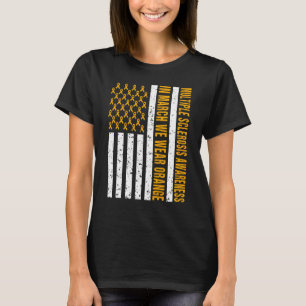 Multiple Sklerose Bewusstsein Frau Orange Ribbon U T-Shirt