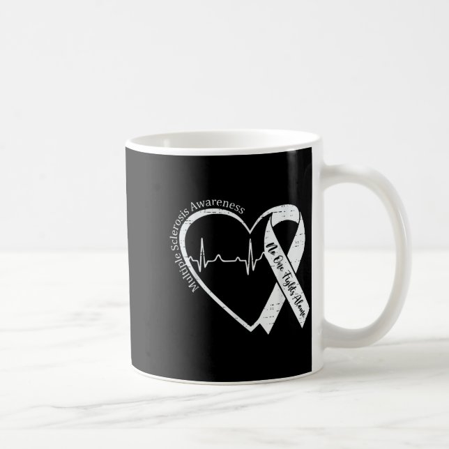 Multiple Sklerose-Bewusstsein Ms-Bewusstsein Herz Kaffeetasse (Rechts)