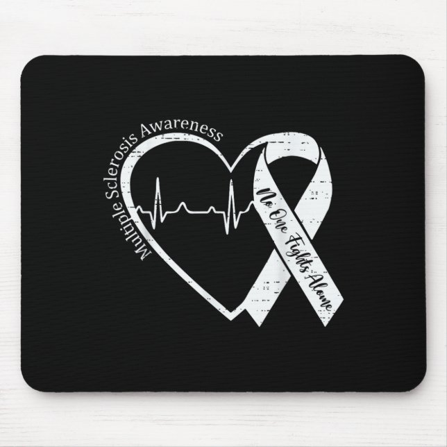 Multiple Sklerose-Bewusstsein Ms-Bewusstsein Herz Mousepad (Vorne)