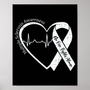 Multiple Sklerose-Bewusstsein Ms-Bewusstsein Herz Poster