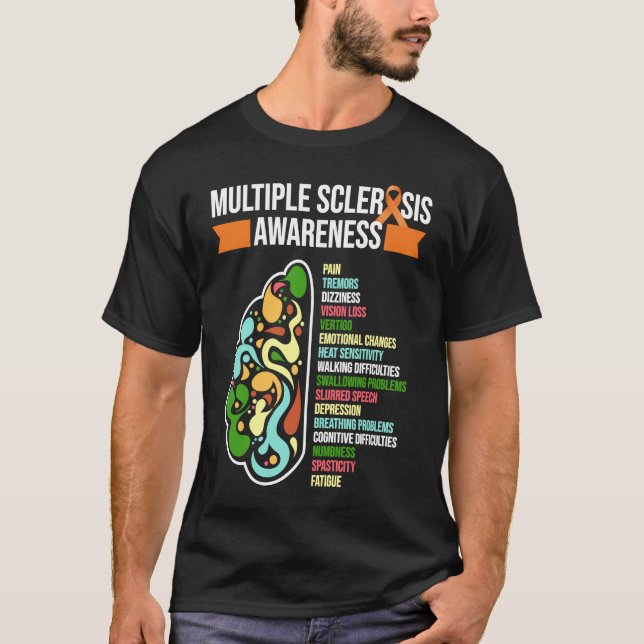 Multiple Sklerose Bewusstsein MS Überempfindlichke T-Shirt (Vorderseite)
