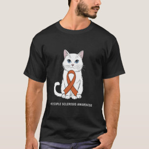 Multiple Sklerose-Bewusstsein Orange Band Katze Su T-Shirt