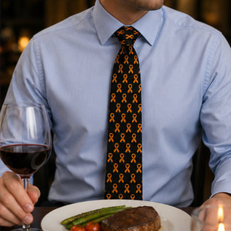 Multiple-Sklerose-Bewusstsein Orange Band Krawatte