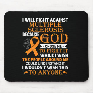 Multiple Sklerose Bewusstsein Orange Ribbon Männer Mousepad