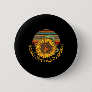 Multiple Sklerose Bewusstsein Sonnenblumen Frau Aw Button