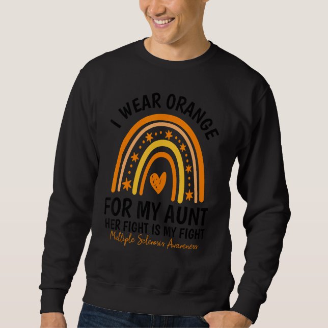 Multiple Sklerose Bewusstsein trage ich Orange für Sweatshirt (Vorderseite)