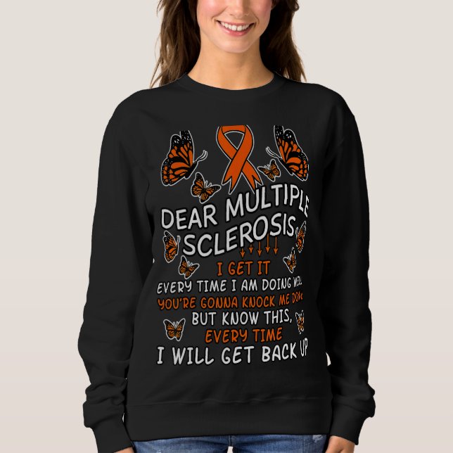Multiple Sklerose Butterfly Ribbon World Ms Day Sweatshirt (Vorderseite)