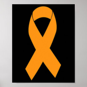 Multiple Sklerose drucken Frau Orange Ribbon Poster
