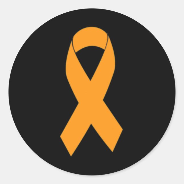 Multiple Sklerose drucken Frau Orange Ribbon Runder Aufkleber (Vorderseite)