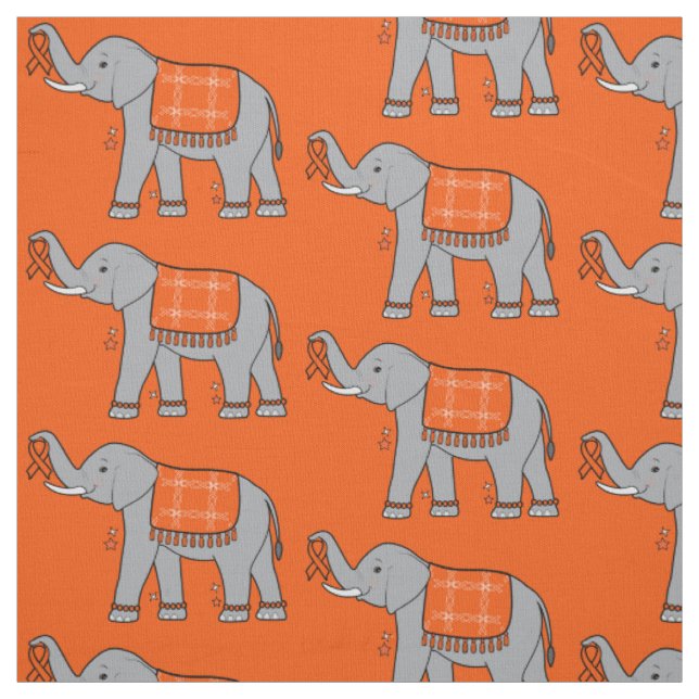 Multiple Sklerose Elefant of Awareness and Hope Stoff (Muster)