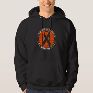 Multiple Sklerose Frau Warrior Ehefrau Orange Ribb Hoodie