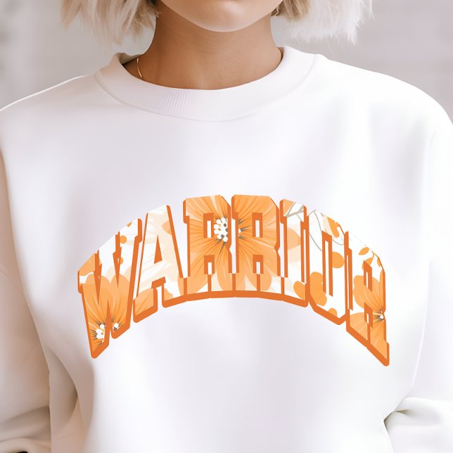 Multiple-Sklerose-Krieger-Geschenk, florale Varsit Sweatshirt (Von Creator hochgeladen)