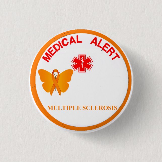 MULTIPLE SKLEROSE medizinischer wachsamer Knopf Button (Vorderseite)