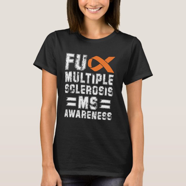 Multiple Sklerose MS-Bewusstseinsbekundung Skleros T-Shirt (Vorderseite)